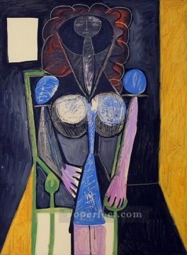 Pablo Picasso Painting - Mujer en un sillón 1946 Pablo Picasso